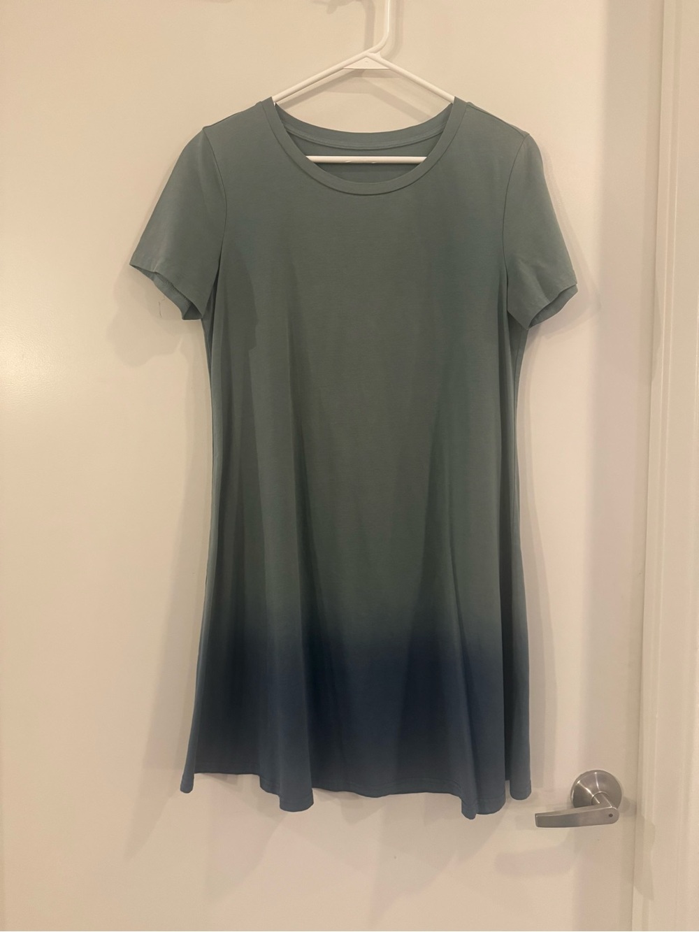 Women's Ombre Green Swing Dress